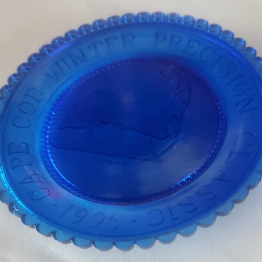 Glass CUP Plate...1996 Cape Cod Winter Precision Classic